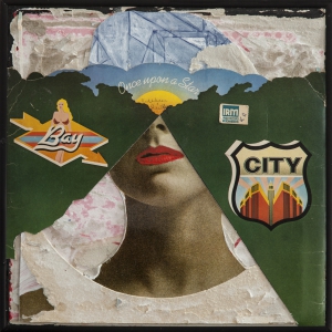 Collaged record sleeve and acrylic