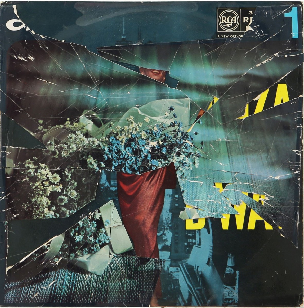 Collaged record sleeve ( Cracked Actress)